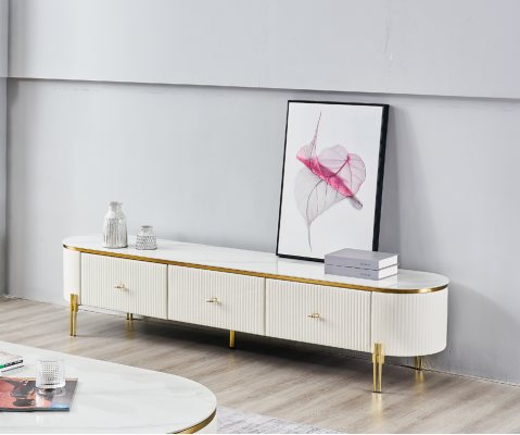 TV Stand TV-cabinet Lowboard White Modern Living room Sideboard Wood new