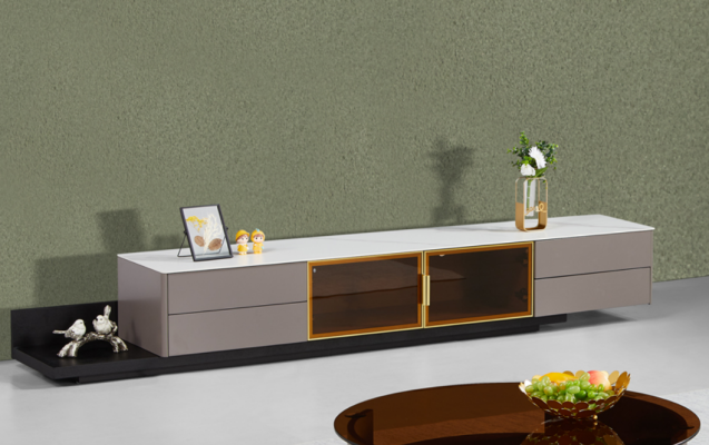 Modern Living room furniture Lowboard TV cabinet Wardrobe Shelf Wooden furniture Gray new