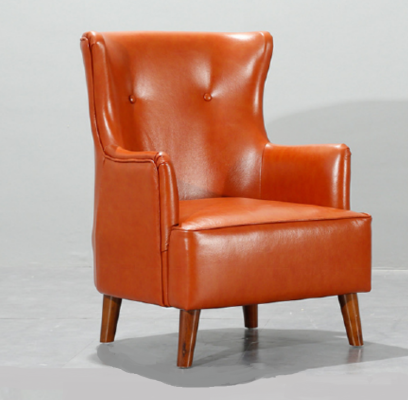 Orange Armchair Single Seater Living room Luxury Imitation leather Upholstered furniture new