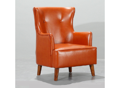 Orange Armchair Single Seater Living room Luxury Imitation leather Upholstered furniture new
