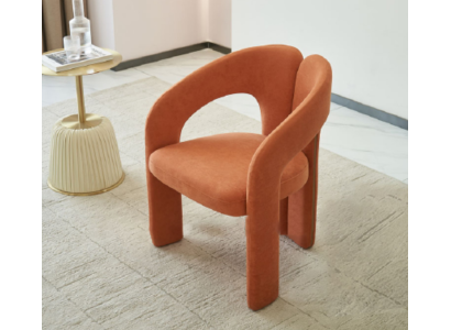 Orange Armchair Living room Chair Single Seat Upholstery Seat Furniture Lounge Relax