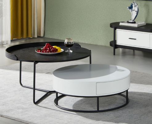 Couch Table Coffee Side Design Luxury Round Tables 2x Set Modern new