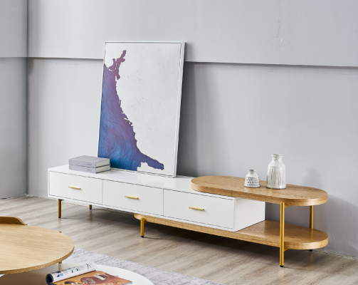 TV-cabinet Lowboard Drawers Shelves Chest of drawers Table Living room Wood Design