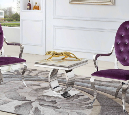Coffee table Design Style Silver Table Living room Modern Furniture stainless steel