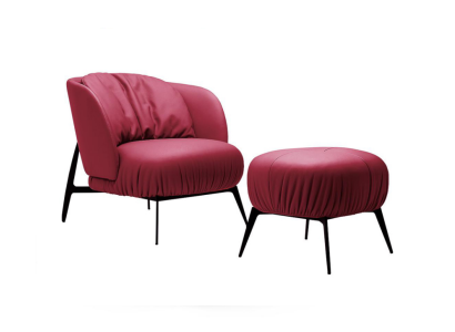 Armchair Stool Living room Design Modern Set Suite Upholstery Relax 2pcs.