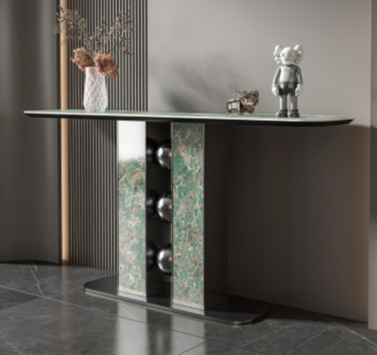 Modern Luxury Console table Designer Gray Wood Living room new Furniture