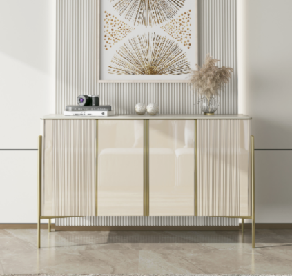 Sideboard Modern Wood Living room Furniture Wardrobe Chest of drawers Luxury Beige