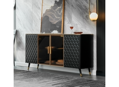 Black Chest of drawers Sideboard Wardrobe Sideboard Chests of drawers Cabinets 160cm Furniture