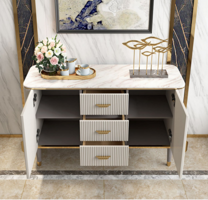 Design Furniture Luxury Chests of drawers Sideboard Living room Modern Gray Wood new