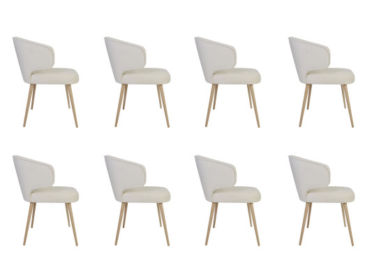 8x Chairs Chair Upholstery Design Lounge Club Seat Lehn Suite Armchair new