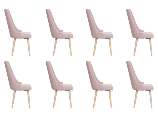 8x Chairs Chair Upholstery Modern Set Design Lehn Suite Armchair Complete new