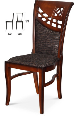 Real Wood Chair Chair Seat Fabric Chairs MADE IN EU Armchair Dining room Office