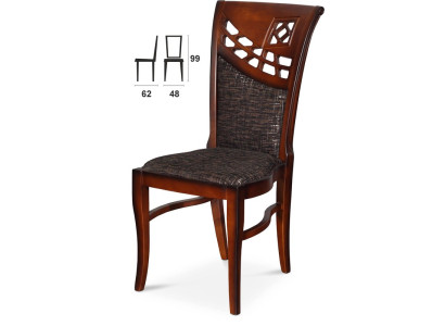 Real Wood Chair Chair Seat Fabric Chairs MADE IN EU Armchair Dining room Office