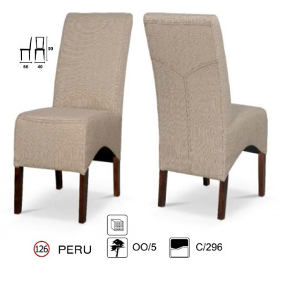 Dining room chair Peru - Fabric / Wood