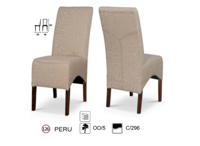 Dining room chair Peru - Fabric / Wood