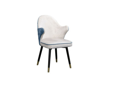 Chair 1x Dining Room Upholstery Armchair TV Lounge Club Textile Seat Leather Chair
