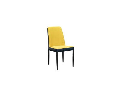 Chair 1x Dining Room Upholstery Chair Armchair TV Lounge Club Leather Textile Yellow
