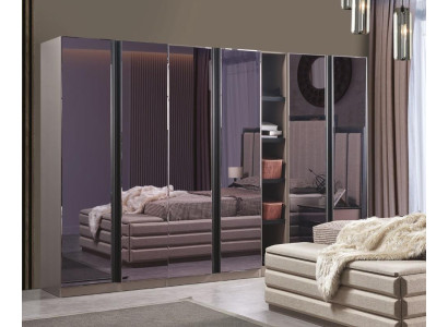 Modern Wardrobe Furniture Bedroom Luxury Gray Wardrobe Cabinets