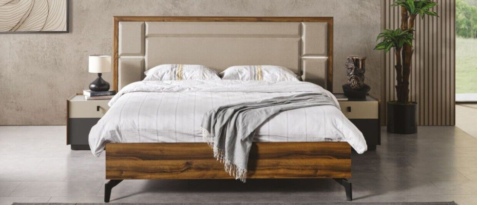 Bed Bedside table Wardrobe 4 pcs Bedroom Set Design Modern Luxury