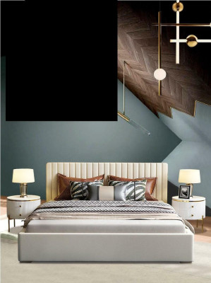 Designer Bed Bedroom Double bed Beds Leather Hotel Luxury Upholstery 180/200cm