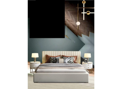 Designer Bed Bedroom Double bed Beds Leather Hotel Luxury Upholstery 180/200cm