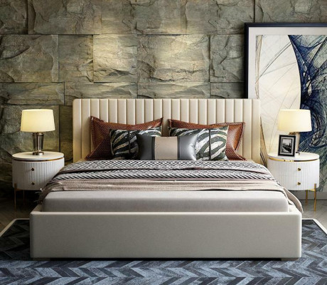 Designer Bed Bedroom Double bed Beds Leather Hotel Luxury Upholstery 180/200cm