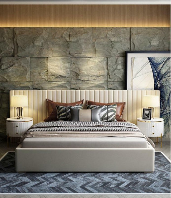 Designer Bed Bedroom Double bed Beds Leather Hotel Luxury Upholstery 180/200cm