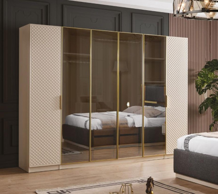 Elegant Wardrobe in the Bedroom luxurious Wood Furniture Cabinets Wardrobe