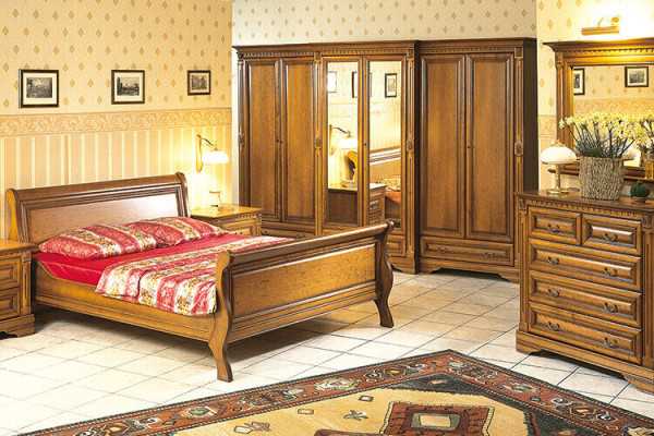 Classic Cabinets Wardrobe Wall Unit Wardrobe Solid Colonial Style O6D