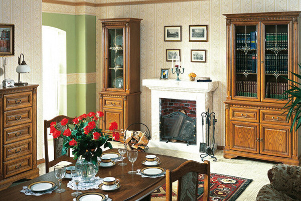 Classic Cabinets Wardrobe Wall Unit Wardrobe Solid Colonial Style O6D