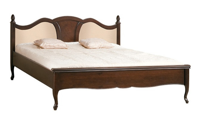 Classic s Bed Double bed Beds Leather Textile Real Wood Antique Style new