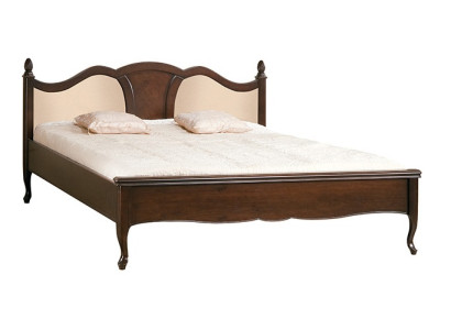 Classic s Bed Double bed Beds Leather Textile Real Wood Antique Style new