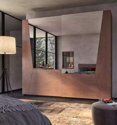 Wardrobe brown Bedroom Wood Wardrobe Luxury Modern Clothes cupboards