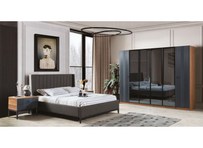 Loft Bedroom Set Bed 2x Bedside tables Wardrobe Design 4pcs.