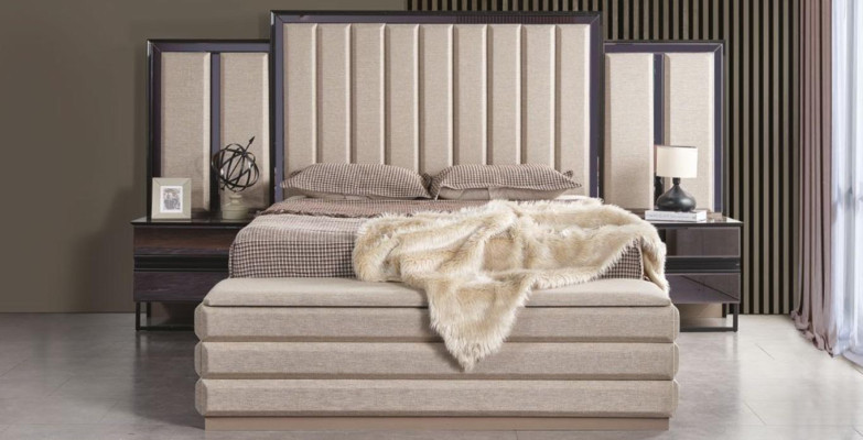 Luxury Bedroom Set 6pcs Modern Style Wooden Furniture Bed Dressing Table Set