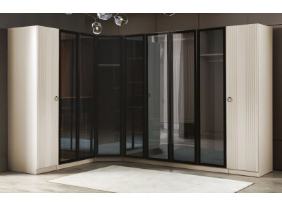 Bedroom Corner Cabinet Wood Furniture new Black Wardrobe in the Bedroom