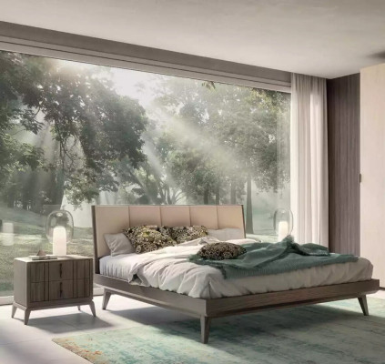 Bedroom Set Bed 2x Bedside tables Design Luxury new 3-piece Modern Beds