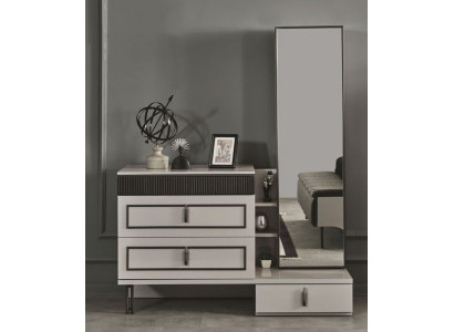 Bedroom Set 2pcs Chest of drawers with Mirror Modern Luxury design Furniture new