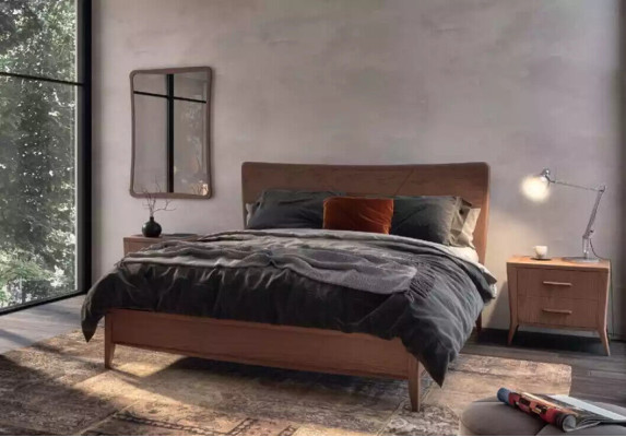 Bedroom Set Bed 2x Bedside tables Chest of drawers Design Luxury Furniture 4pcs