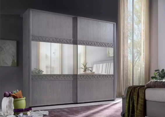 Sliding Doors Wardrobe Wardrobe Wardrobe with Mirror Wood Luxury Modern