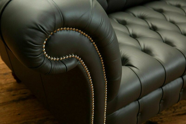 Chesterfield 2 Seater Sofa Leather Sofa Couch Upholstery Seat Suite Two-seater new