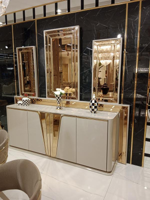 Luxurious modern chest of drawers with 3x mirror exclusive design and high quality