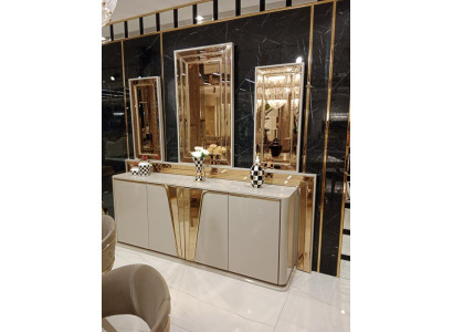 Luxurious modern chest of drawers with 3x mirror exclusive design and high quality