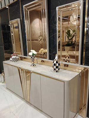 Luxurious modern chest of drawers with 3x mirror exclusive design and high quality