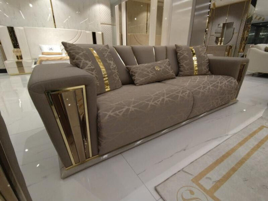 Modern Sofa set 3+3+1 Seater Armchair Textile 3 Sit Sofa 3pcs. Set design new