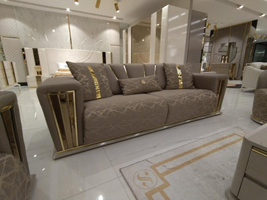 Sofa set 3+3+1+1 Seater Textile Modern Complete Armchair Sofa 3 Seater Luxury