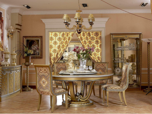 4 Chairs Set Dining room Designer Wood Chair Suite Antique Style Baroque Rococo new