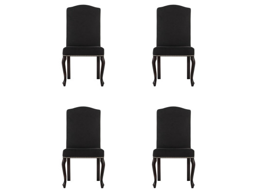 4x Design Upholstery Chair Suite Chairs Textile Seat Complete Set