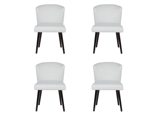 4x Leather Upholstery Seat Chairs Lehn Chair Design Lounge Club Armchair Suite