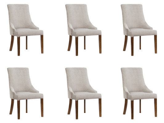 6x Designer Upholstery Chair Set Suite Chairs Complete Lehn Seat Lounge Club new
